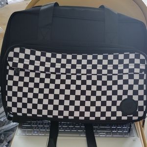 Black and white checkered briefcase/laptop bag